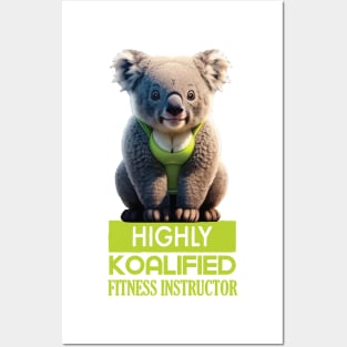 Just a Highly Koalified Fitness Instructor Koala Posters and Art